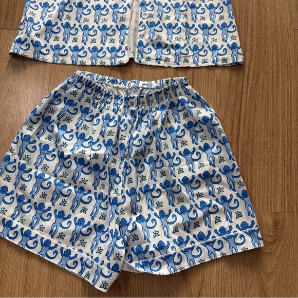 Monkey 🐵 set pajamas top short new size M women Patterned Pajama Set New - Picture 5 of 6